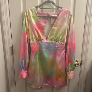 Showpo watercolor cocktail dress